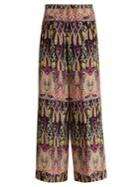 Etro High-rise Wide-leg Paisley-print Silk Trousers