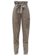 Matchesfashion.com Isabel Marant - Emilia Paperbag Waist Trousers - Womens - Grey