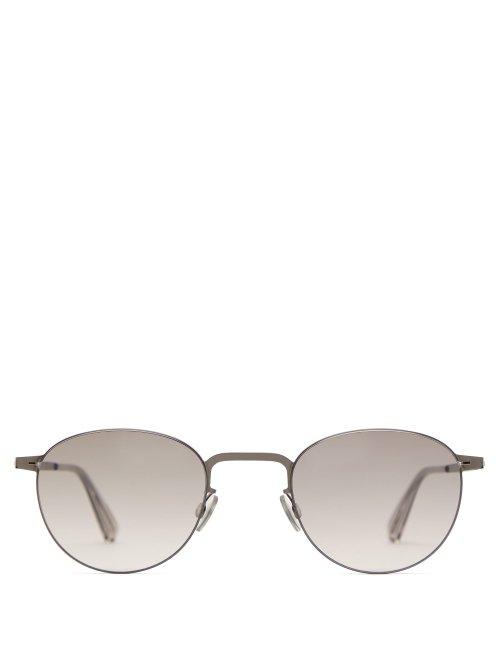 Matchesfashion.com Mykita - Rin Round Frame Stainless Steel Sunglasses - Mens - Silver