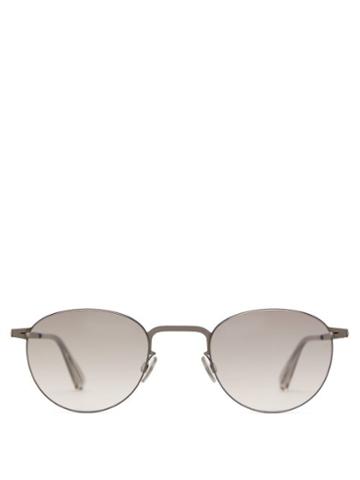 Matchesfashion.com Mykita - Rin Round Frame Stainless Steel Sunglasses - Mens - Silver