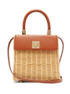 Matchesfashion.com Sparrows Weave - The Classic Wicker And Leather Top-handle Bag - Womens - Tan