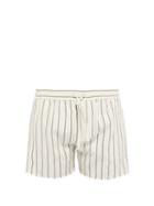 Matchesfashion.com Marrakshi Life - Striped Mid Rise Cotton Blend Shorts - Mens - Green Multi