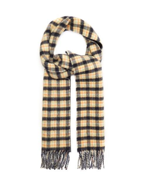 Matchesfashion.com Gucci - Checked Gg-jacquard Wool Scarf - Mens - Navy