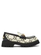 Gucci - Harald Gg-print Horsebit Leather Loafers - Womens - White