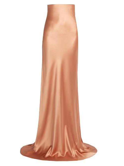 Galvan Bias-cut Satin Skirt