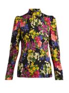 Matchesfashion.com Dolce & Gabbana - Primrose Print Silk Blend Blouse - Womens - Black Multi