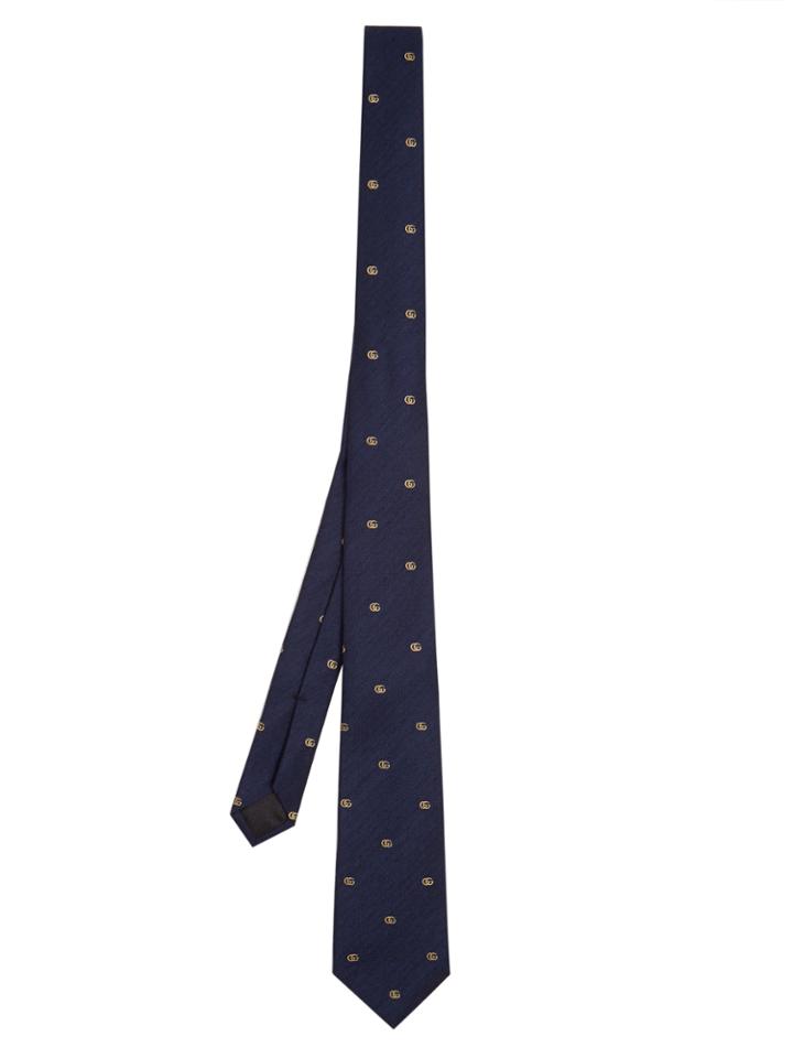 Gucci Gg-jacquard Wool And Silk-blend Tie