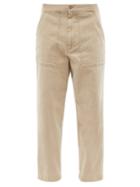 Mens Rtw Officine Gnrale - Paolo Cropped Cotton-blend Trousers - Mens - Beige