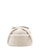 Brunello Cucinelli - Monili Trim Shearling Trapper Hat - Womens - Cream