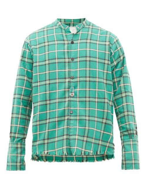Matchesfashion.com Greg Lauren - Plaid Cotton Studio Shirt - Mens - Green