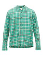 Matchesfashion.com Greg Lauren - Plaid Cotton Studio Shirt - Mens - Green