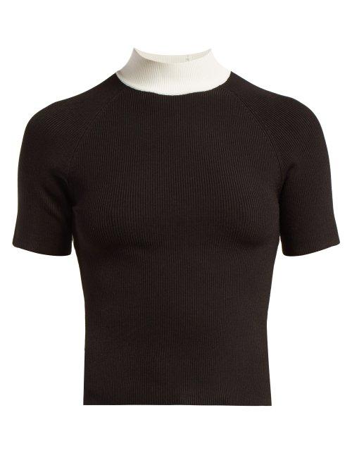 Matchesfashion.com Staud - Acme Cut Out Back Top - Womens - Black White