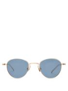 Matchesfashion.com Matsuda - M3096 Round Titanium Sunglasses - Mens - Blue Gold