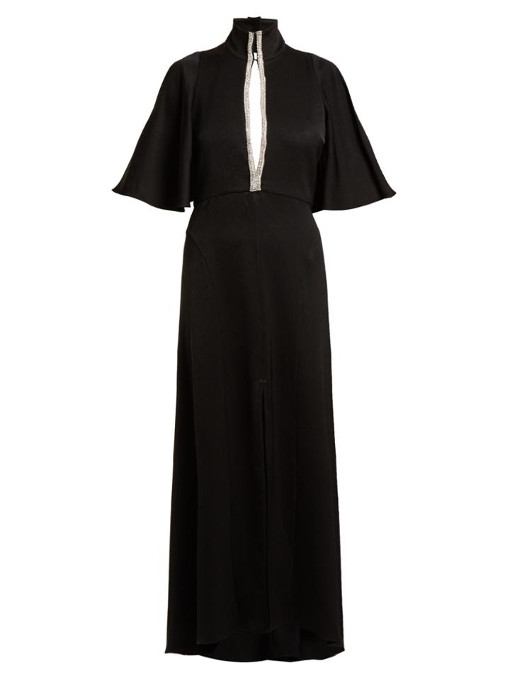 Ellery Mae Embellished-neck Maxi Dress