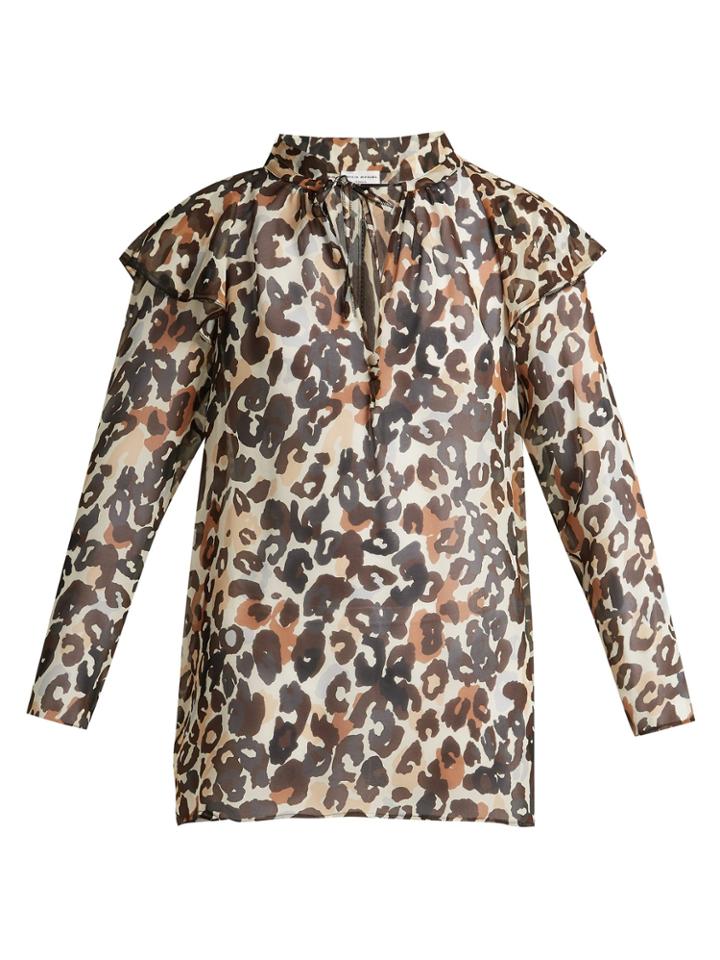 Sonia Rykiel Leopard Silk Blouse