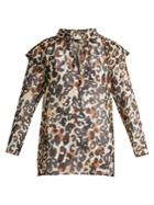 Sonia Rykiel Leopard Silk Blouse