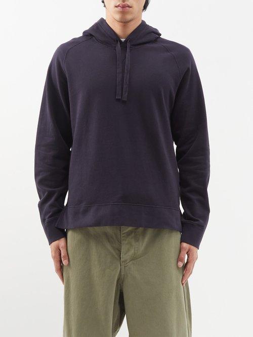 Officine Gnrale - Odin Cotton-jersey Hoodie - Mens - Blue