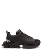 Matchesfashion.com Dolce & Gabbana - Super King Exaggerated Sole Leather Trainers - Mens - Black