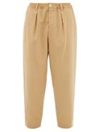 Marni - Pleated Wool-fresco Trousers - Mens - Beige
