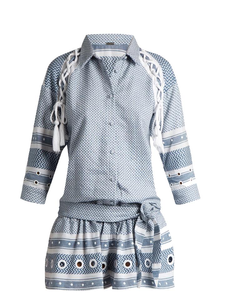 Dodo Bar Or Eviyatar Eyelet-embellished Cotton Playsuit