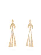 Matchesfashion.com Jw Anderson - Bird Hammered Brass Earrings - Womens - Gold