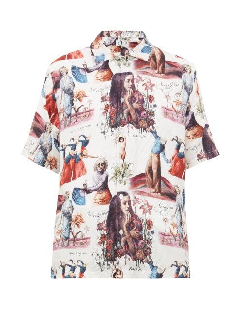 Matchesfashion.com Endless Joy - Butoh Aloha Printed Short Sleeve Shirt - Mens - White Multi