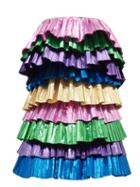 Matchesfashion.com The Attico - Samba Tiered Metallic Mini Dress - Womens - Multi