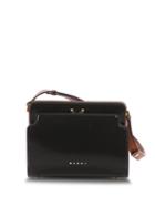 Matchesfashion.com Marni - Trunk Reverse Mini Leather Cross-body Bag - Womens - Black