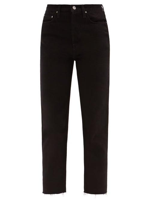 Totme - Classic Cut Cropped Straight-leg Jeans - Womens - Black