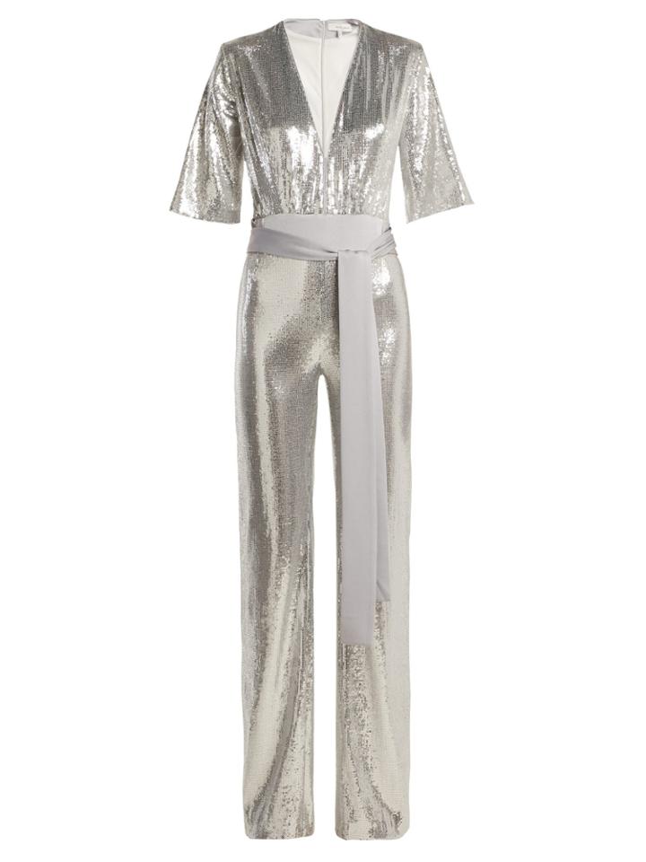 Galvan Galaxy Sequined Wide-leg Jumpsuit