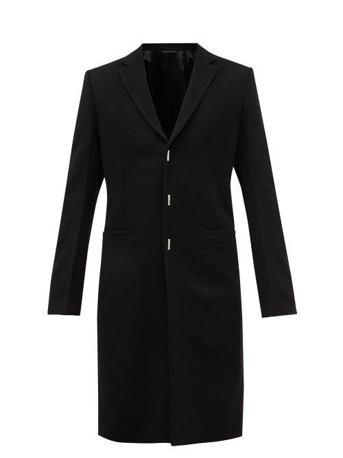 Givenchy - Single-breasted Wool-blend Overcoat - Mens - Black