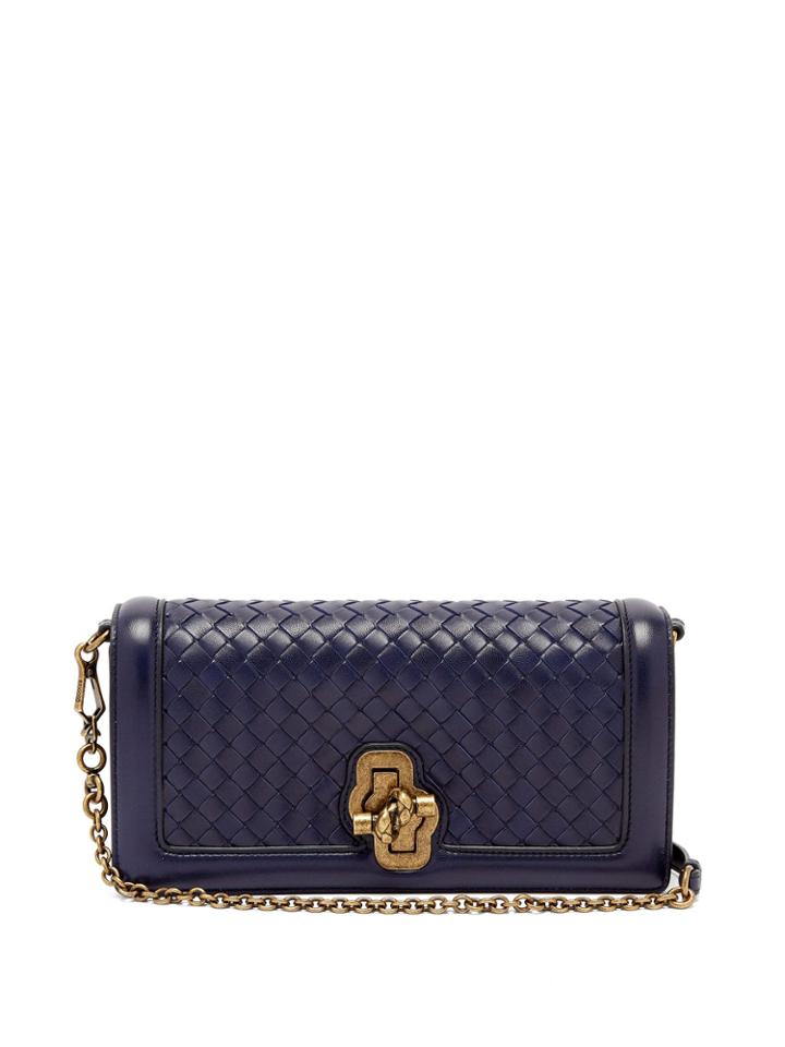 Bottega Veneta Knot Intrecciato-woven Leather Clutch