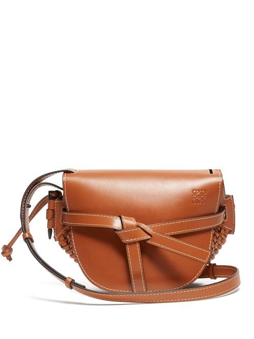 Matchesfashion.com Loewe - Gate Small Woven Leather Cross Body Bag - Womens - Tan
