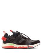 Matchesfashion.com The Salvages - Manifesto Mixed-leather And Mesh-panelled Trainers - Mens - Black Multi
