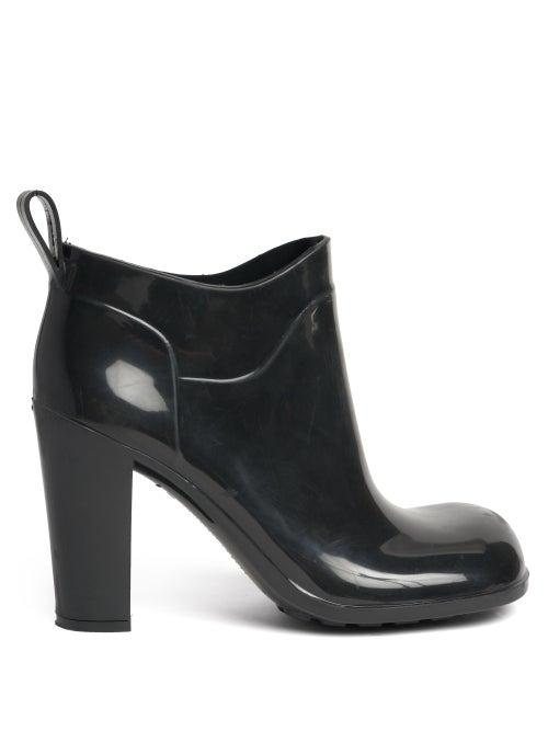 Bottega Veneta - Moulded-toe Rubber Ankle Boots - Womens - Black