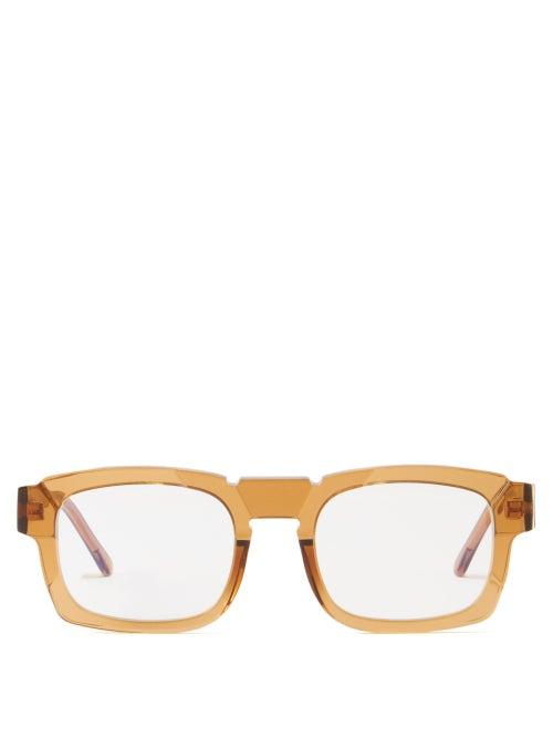 Kuboraum - K18 Square Acetate Glasses - Mens - Beige