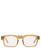 Kuboraum - K18 Square Acetate Glasses - Mens - Beige