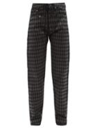 Maximilian - Harlequin Gloss-print Jeans - Womens - Black