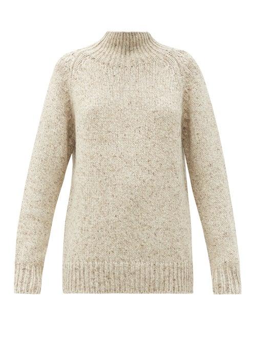 Matchesfashion.com Connolly - Weekend High-neck Cashmere Sweater - Womens - Beige