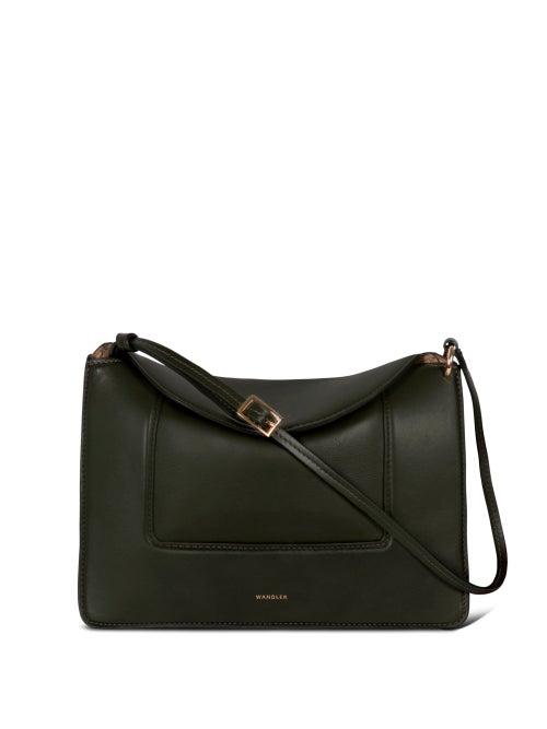 Wandler - Penelope Leather Shoulder Bag - Womens - Dark Green