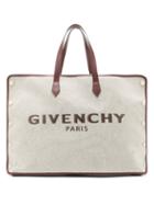 Matchesfashion.com Givenchy - Bond Large Logo Print Canvas Tote Bag - Womens - Cream Multi