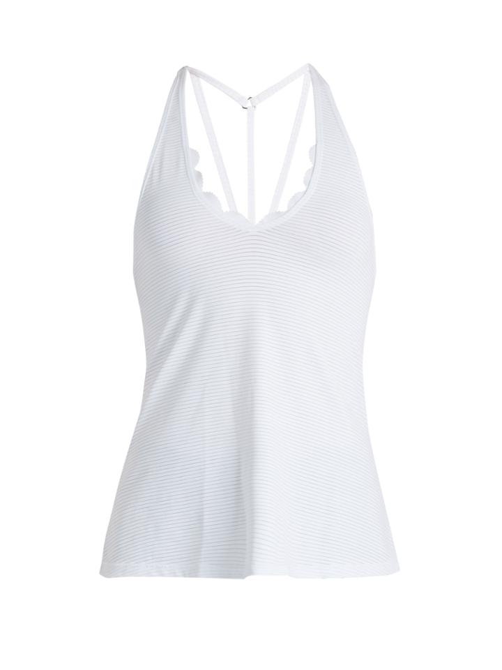 Track & Bliss Scalloped Sweetheart Performance Tank Top