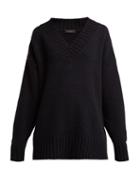 Matchesfashion.com Joseph - Sloppy Joe Cotton Blend Oversized Sweater - Womens - Navy