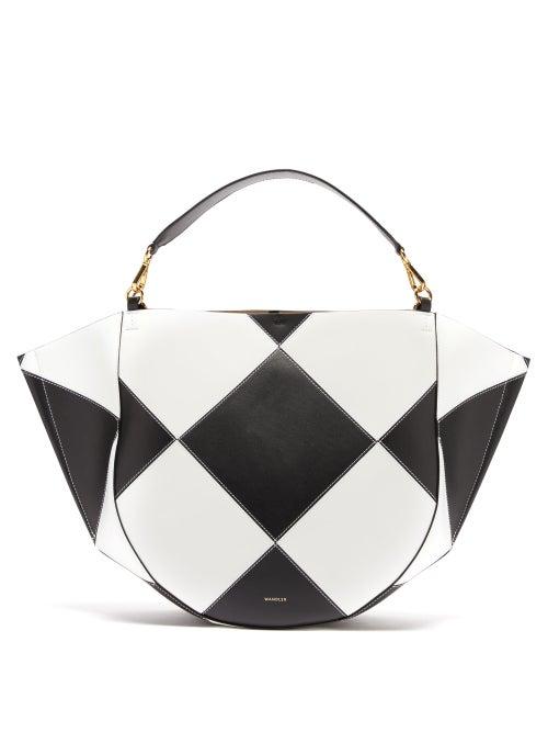 Matchesfashion.com Wandler - Mia Large Chequered Leather Tote Bag - Womens - Black Multi
