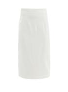 Matchesfashion.com Alexander Mcqueen - High Rise Crepe Skirt - Womens - Ivory