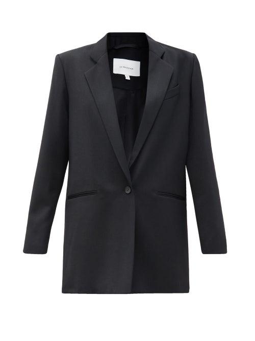 Matchesfashion.com La Collection - Sarah Oversized Single-breasted Wool Blazer - Womens - Black