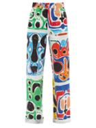 Matchesfashion.com Charles Jeffrey Loverboy - Chromo-print High-rise Straight-leg Jeans - Womens - Multi