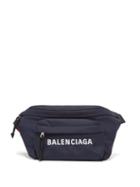 Matchesfashion.com Balenciaga - Wheel Logo Embroidered Belt Bag - Womens - Navy Multi