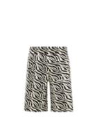 Palm Angels - Zebra-jacquard Jersey Track Shorts - Mens - Black