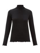 Matchesfashion.com A.p.c. - Angele Roll Neck Stripe Jacquard Sweater - Womens - Black